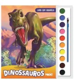 Livro Dinossauros - Ler e Colorir com Aquarela